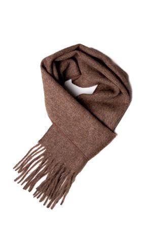 Taupe Alpaca Wool Scarf - Classic Winter Accessory for Style and Warmth