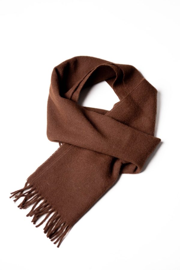 Brown Alpaca Wool Scarf - Classic Winter Accessory for Style and Warmth