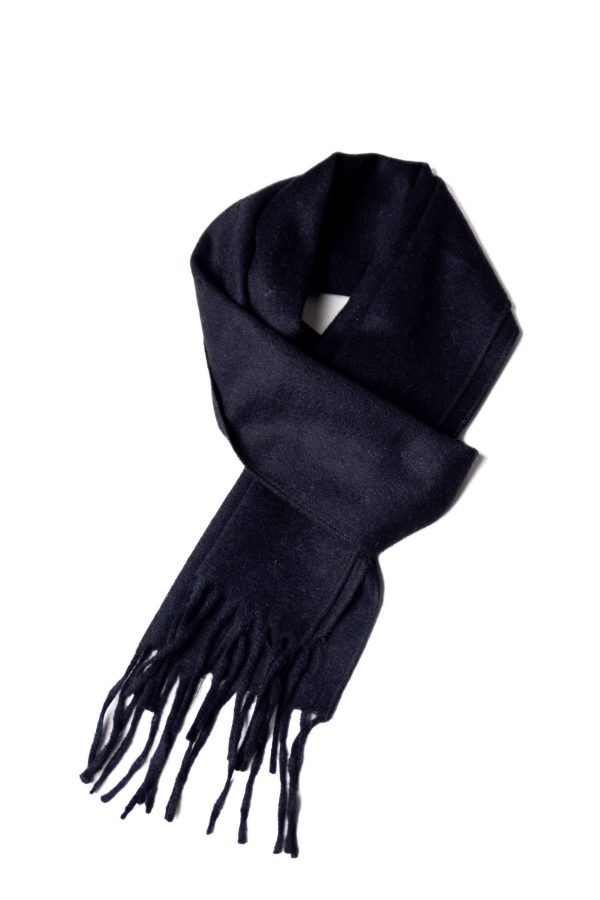 Baby Alpaca Scarf: Black - Luxuriously Soft Black Alpaca Wool Scarf.