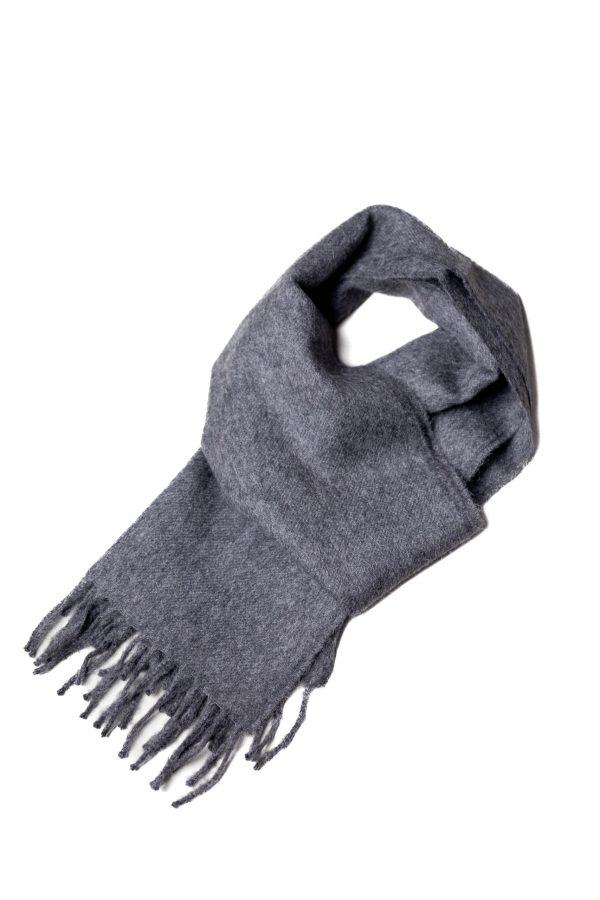 Baby Alpaca Scarf: Light Grey - Luxuriously Soft Scarf in Elegant Light Grey Shade.