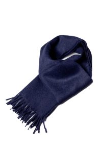 Baby Alpaca Scarf: Navy Blue - Luxuriously Soft Navy Blue Alpaca Wool Scarf.