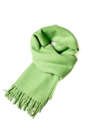 Baby Alpaca Scarf: Light Green - Luxuriously Soft Alpaca Wool Scarf in Fresh Green.