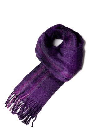 Baby Alpaca Scarf: Purple Shades - Luxuriously Soft Alpaca Wool Scarf in Elegant Purple Tones.